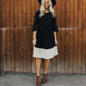 Roolee Meredith Midi Dress - Black